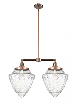 Bullet - 2 Light - 24 inch - Antique Copper - Stem Hung - Adjustable Island Light (3442|209-AC-G664-12-LED)