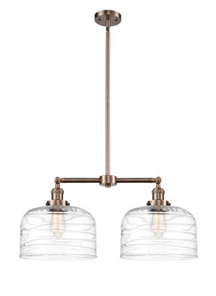 Bell - 2 Light - 21 inch - Antique Copper - Stem Hung - Adjustable Island Light (3442|209-AC-G713-L-LED)