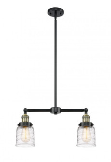 Bell - 2 Light - 21 inch - Black Antique Brass - Stem Hung - Island Light (3442|209-BAB-G513)