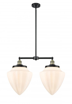 Bullet - 2 Light - 24 inch - Black Antique Brass - Stem Hung - Adjustable Island Light (3442|209-BAB-G661-12-LED)