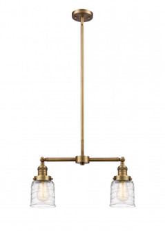 Bell - 2 Light - 21 inch - Brushed Brass - Stem Hung - Adjustable Island Light (3442|209-BB-G513-LED)