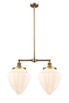 Bullet - 2 Light - 24 inch - Brushed Brass - Stem Hung - Adjustable Island Light (3442|209-BB-G661-12-LED)