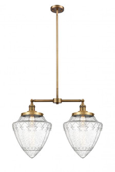 Bullet - 2 Light - 24 inch - Brushed Brass - Stem Hung - Adjustable Island Light (3442|209-BB-G664-12-LED)