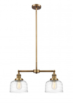 Bell - 2 Light - 21 inch - Brushed Brass - Stem Hung - Adjustable Island Light (3442|209-BB-G713)
