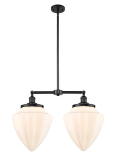 Bullet - 2 Light - 24 inch - Matte Black - Stem Hung - Adjustable Island Light (3442|209-BK-G661-12)