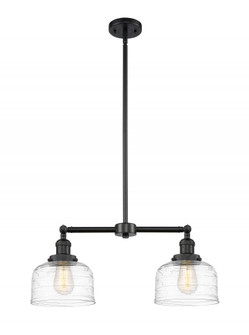 Bell - 2 Light - 21 inch - Matte Black - Stem Hung - Adjustable Island Light (3442|209-BK-G713-LED)
