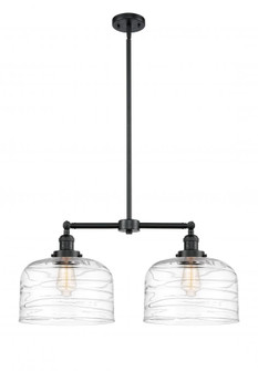 Bell - 2 Light - 21 inch - Oil Rubbed Bronze - Stem Hung - Adjustable Island Light (3442|209-OB-G713-L-LED)