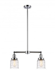 Bell - 2 Light - 21 inch - Polished Chrome - Stem Hung - Adjustable Island Light (3442|209-PC-G513)