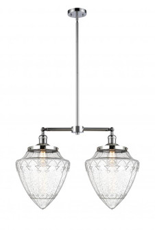 Bullet - 2 Light - 24 inch - Polished Chrome - Stem Hung - Adjustable Island Light (3442|209-PC-G664-12-LED)