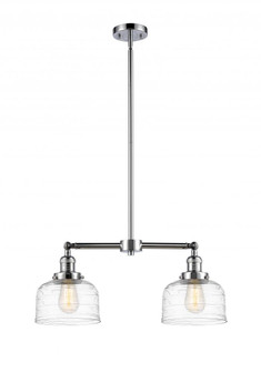 Bell - 2 Light - 21 inch - Polished Chrome - Stem Hung - Adjustable Island Light (3442|209-PC-G713)