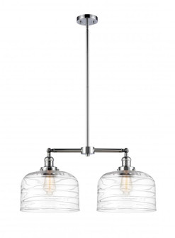 Bell - 2 Light - 21 inch - Polished Chrome - Stem Hung - Adjustable Island Light (3442|209-PC-G713-L)