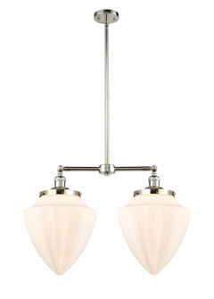 Bullet - 2 Light - 24 inch - Polished Nickel - Stem Hung - Adjustable Island Light (3442|209-PN-G661-12-LED)
