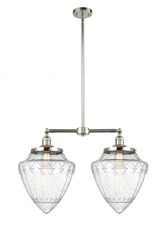 Bullet - 2 Light - 24 inch - Polished Nickel - Stem Hung - Adjustable Island Light (3442|209-PN-G664-12-LED)
