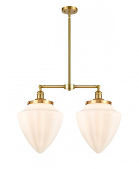 Bullet - 2 Light - 24 inch - Satin Gold - Stem Hung - Adjustable Island Light (3442|209-SG-G661-12-LED)