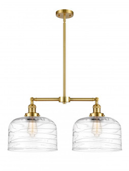 Bell - 2 Light - 21 inch - Satin Gold - Stem Hung - Adjustable Island Light (3442|209-SG-G713-L)