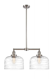 Bell - 2 Light - 21 inch - Brushed Satin Nickel - Stem Hung - Island Light (3442|209-SN-G713-L-LED)