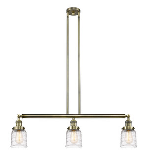 Bell - 3 Light - 38 inch - Antique Brass - Stem Hung - Adjustable Island Light (3442|213-AB-G513-LED)
