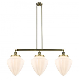 Bullet - 3 Light - 40 inch - Antique Brass - Stem Hung - Adjustable Island Light (3442|213-AB-G661-12-LED)