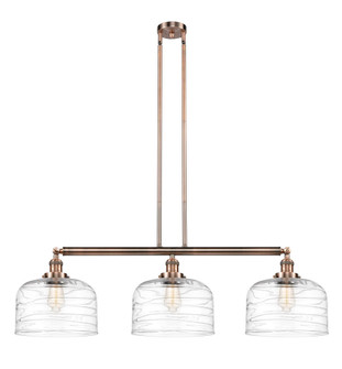 Bell - 3 Light - 42 inch - Antique Copper - Stem Hung - Adjustable Island Light (3442|213-AC-G713-L)