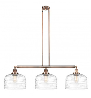 Bell - 3 Light - 42 inch - Antique Copper - Stem Hung - Adjustable Island Light (3442|213-AC-G713-L-LED)