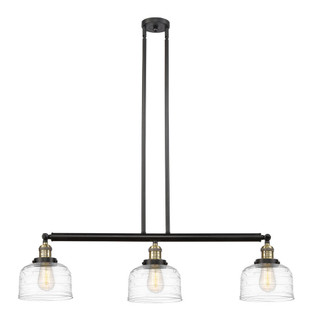 Bell - 3 Light - 41 inch - Black Antique Brass - Stem Hung - Adjustable Island Light (3442|213-BAB-G713)