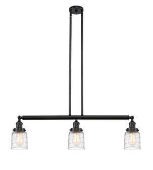 Bell - 3 Light - 38 inch - Matte Black - Stem Hung - Adjustable Island Light (3442|213-BK-G513)