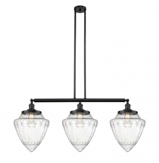 Bullet - 3 Light - 40 inch - Matte Black - Stem Hung - Adjustable Island Light (3442|213-BK-G664-12)