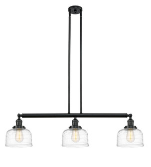 Bell - 3 Light - 41 inch - Matte Black - Stem Hung - Adjustable Island Light (3442|213-BK-G713-LED)
