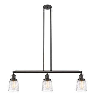 Bell - 3 Light - 38 inch - Oil Rubbed Bronze - Stem Hung - Adjustable Island Light (3442|213-OB-G513-LED)