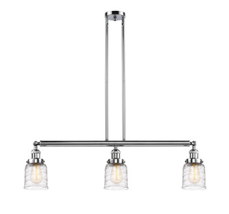 Bell - 3 Light - 38 inch - Polished Chrome - Stem Hung - Adjustable Island Light (3442|213-PC-G513)
