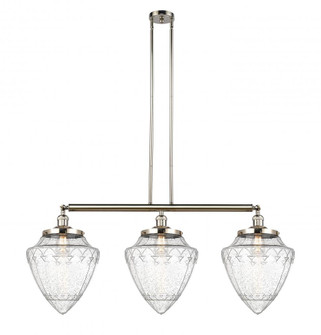 Bullet - 3 Light - 40 inch - Polished Nickel - Stem Hung - Adjustable Island Light (3442|213-PN-G664-12-LED)