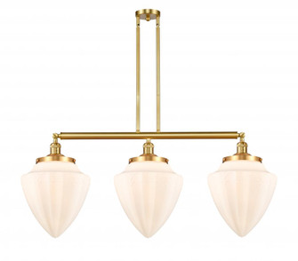 Bullet - 3 Light - 40 inch - Satin Gold - Stem Hung - Adjustable Island Light (3442|213-SG-G661-12)