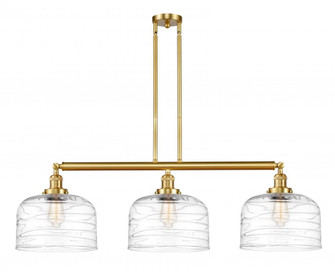 Bell - 3 Light - 42 inch - Satin Gold - Stem Hung - Adjustable Island Light (3442|213-SG-G713-L-LED)