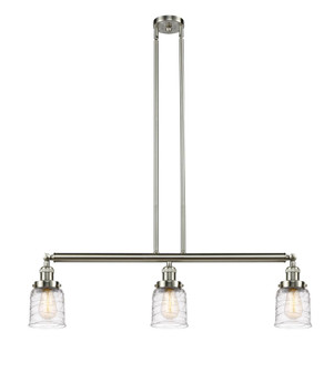 Bell - 3 Light - 38 inch - Brushed Satin Nickel - Stem Hung - Adjustable Island Light (3442|213-SN-G513)