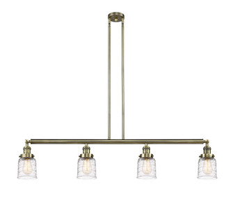 Bell - 4 Light - 50 inch - Antique Brass - Stem Hung - Adjustable Island Light (3442|214-AB-G513)