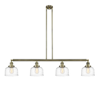 Bell - 4 Light - 53 inch - Antique Brass - Stem Hung - Adjustable Island Light (3442|214-AB-G713-LED)