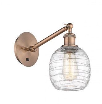 Belfast - 1 Light - 6 inch - Antique Copper - Adjustable Sconce (3442|317-1W-AC-G1013-LED)