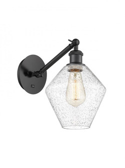 Cindyrella - 1 Light - 8 inch - Matte Black - Adjustable Sconce (3442|317-1W-BK-G654-8)