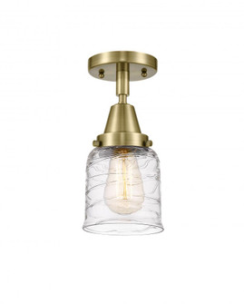 Bell - 1 Light - 5 inch - Antique Brass - Semi-Flush Mount (3442|447-1C-AB-G513-LED)