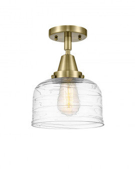 Bell - 1 Light - 8 inch - Antique Brass - Semi-Flush Mount (3442|447-1C-AB-G713)