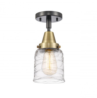Bell - 1 Light - 5 inch - Black Antique Brass - Semi-Flush Mount (3442|447-1C-BAB-G513-LED)
