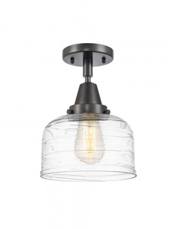 Bell - 1 Light - 8 inch - Matte Black - Semi-Flush Mount (3442|447-1C-BK-G713-LED)