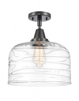 Bell - 1 Light - 12 inch - Matte Black - Semi-Flush Mount (3442|447-1C-BK-G713-L-LED)