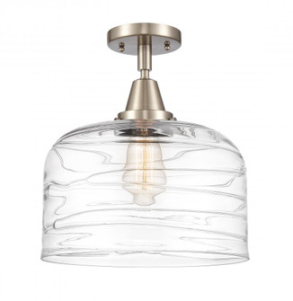 Bell - 1 Light - 12 inch - Brushed Satin Nickel - Semi-Flush Mount (3442|447-1C-SN-G713-L)