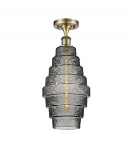 Cascade - 1 Light - 8 inch - Antique Brass - Semi-Flush Mount (3442|516-1C-AB-G673-8)