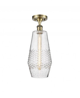 Windham - 1 Light - 7 inch - Antique Brass - Semi-Flush Mount (3442|516-1C-AB-G684-7)