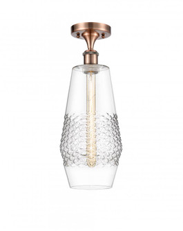 Windham - 1 Light - 7 inch - Antique Copper - Semi-Flush Mount (3442|516-1C-AC-G682-7-LED)