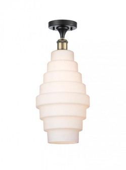 Cascade - 1 Light - 8 inch - Black Antique Brass - Semi-Flush Mount (3442|516-1C-BAB-G671-8)