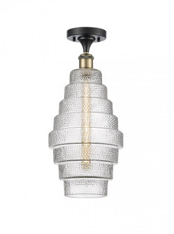 Cascade - 1 Light - 8 inch - Black Antique Brass - Semi-Flush Mount (3442|516-1C-BAB-G672-8)