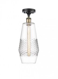 Windham - 1 Light - 7 inch - Black Antique Brass - Semi-Flush Mount (3442|516-1C-BAB-G682-7)